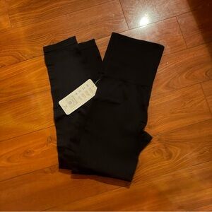 HOMMA Black Leggings TC102 Women Size XL Seamless High Waist Tummy Control